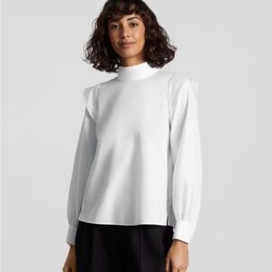 Everlane Wing Shoulder Mock Neck Top